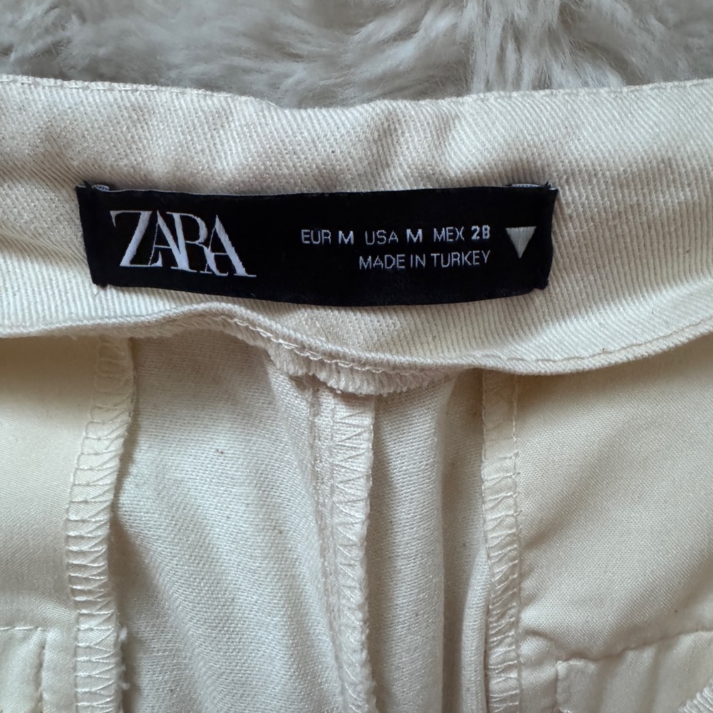 Zara Off-White Drawstring Pants - Picture 3 of 3